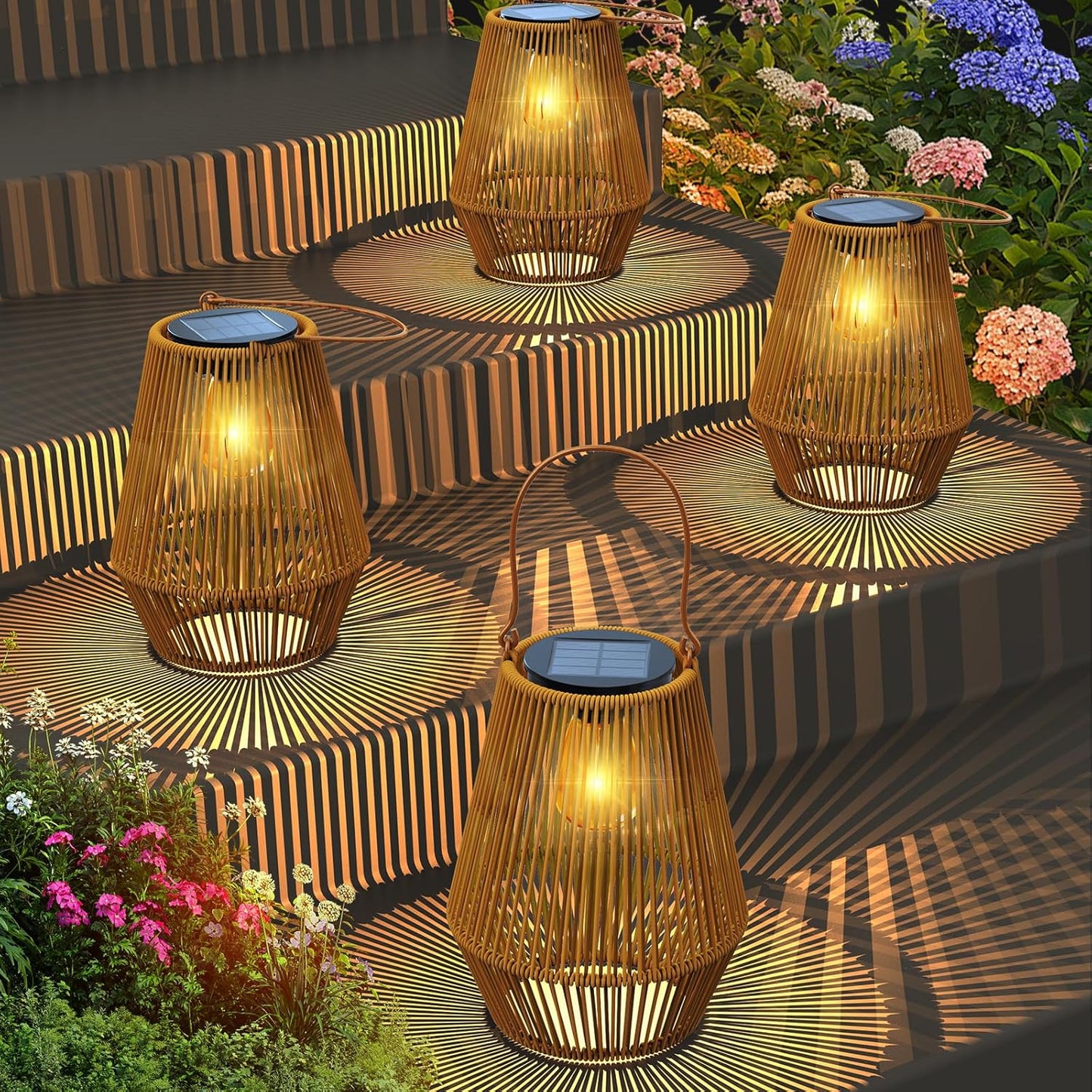 Solar Lanterns Outdoor Waterproof for Garden and Patio Decor