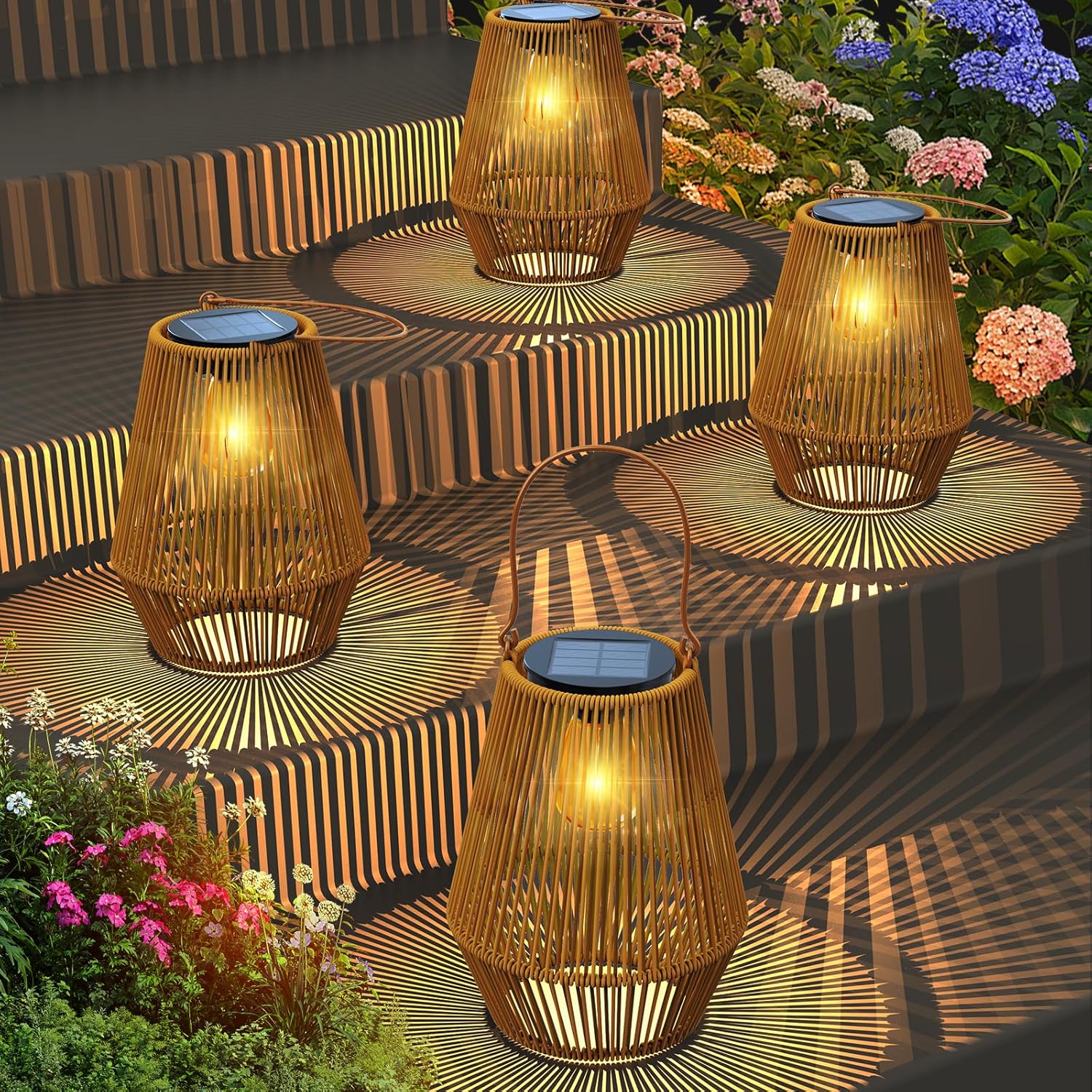Solar Lanterns Outdoor Waterproof for Garden and Patio Decor