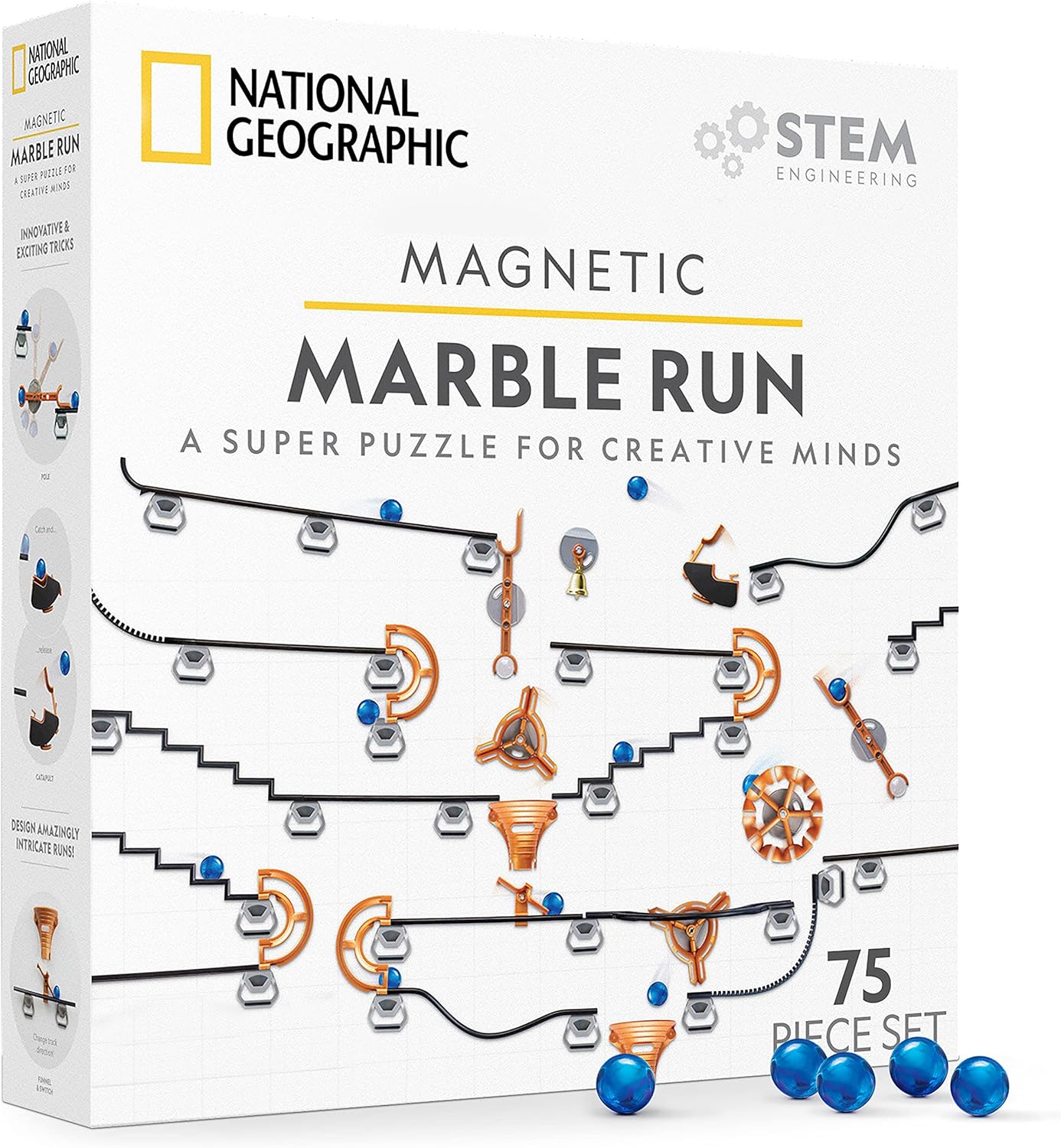 NAT GEO Magnetic Marble Run - 75pc STEM Set