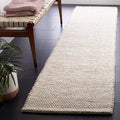 Handmade Wool Blend Runner Rug for Living Room and Bedroom