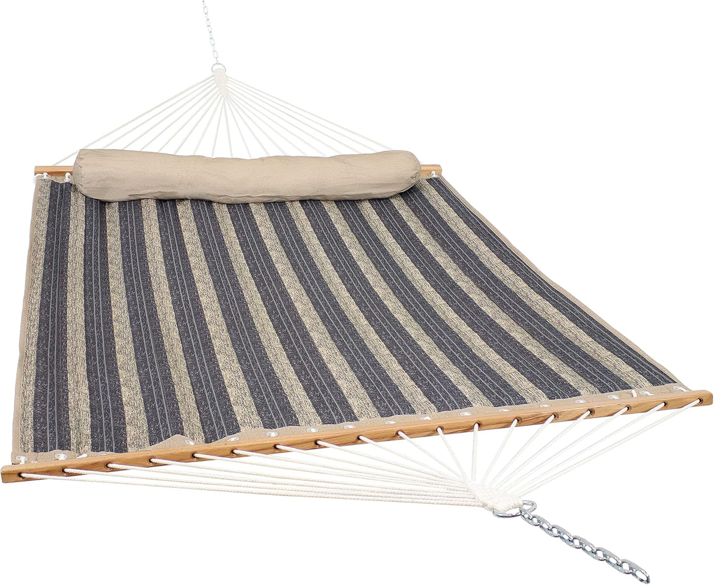 Sunnydaze Quilted Outdoor Hammock for Two - Heavy-Duty Comfort