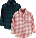 Boys Long-Sleeve Woven Shirt Pack of 2 - Versatile Everyday Shirts