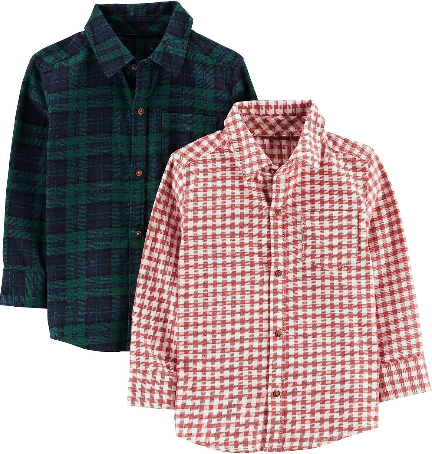 Boys' Long-Sleeve Woven Shirt Pack of 2 for Stylish Outfits