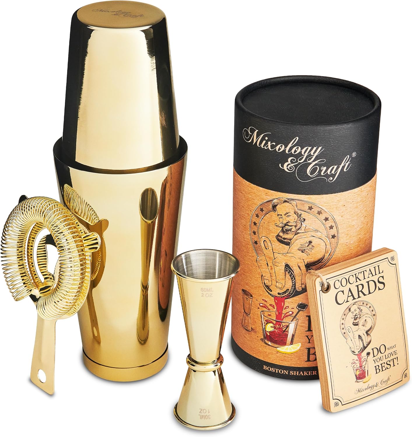 Professional Gold Cocktail Shaker Set - Mixology Mastery 