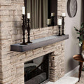 54 in Fireplace Mantel - Solid Rustic Wood Floating Farmhouse Shelf