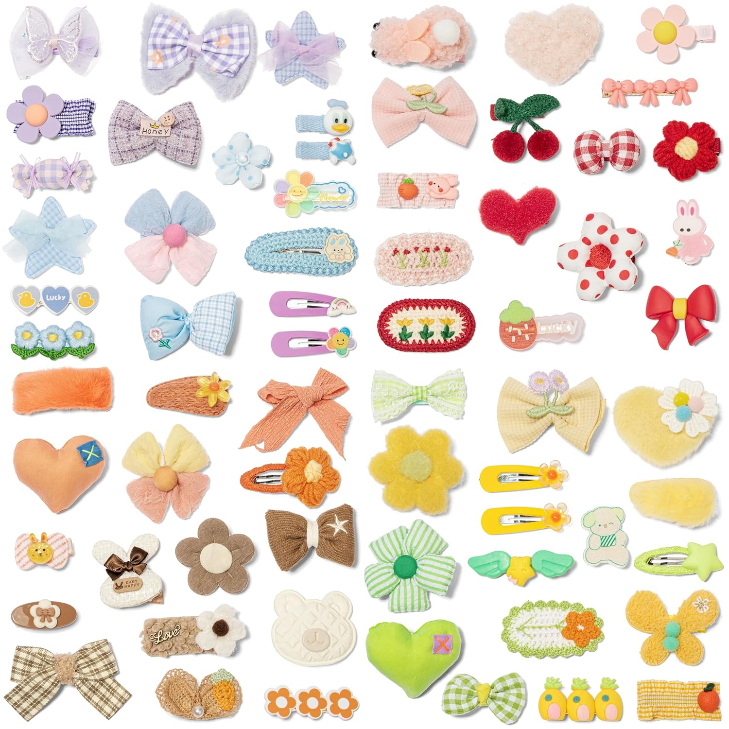 Hair Clips for Girls 68 Pcs Bundle No Slip Assorted Barrettes