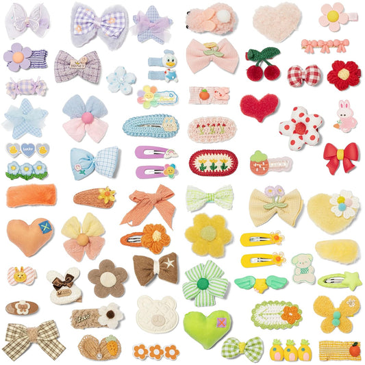 Hair Clips for Girls 68 Pcs Bundle No Slip Assorted Barrettes