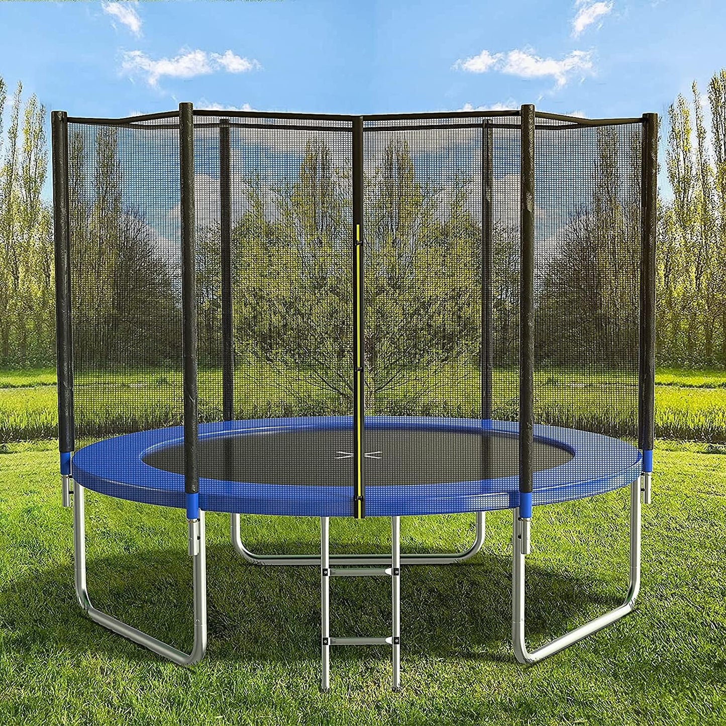 AOTOB 15FT Trampoline with Safety Enclosure and Basketball Hoop