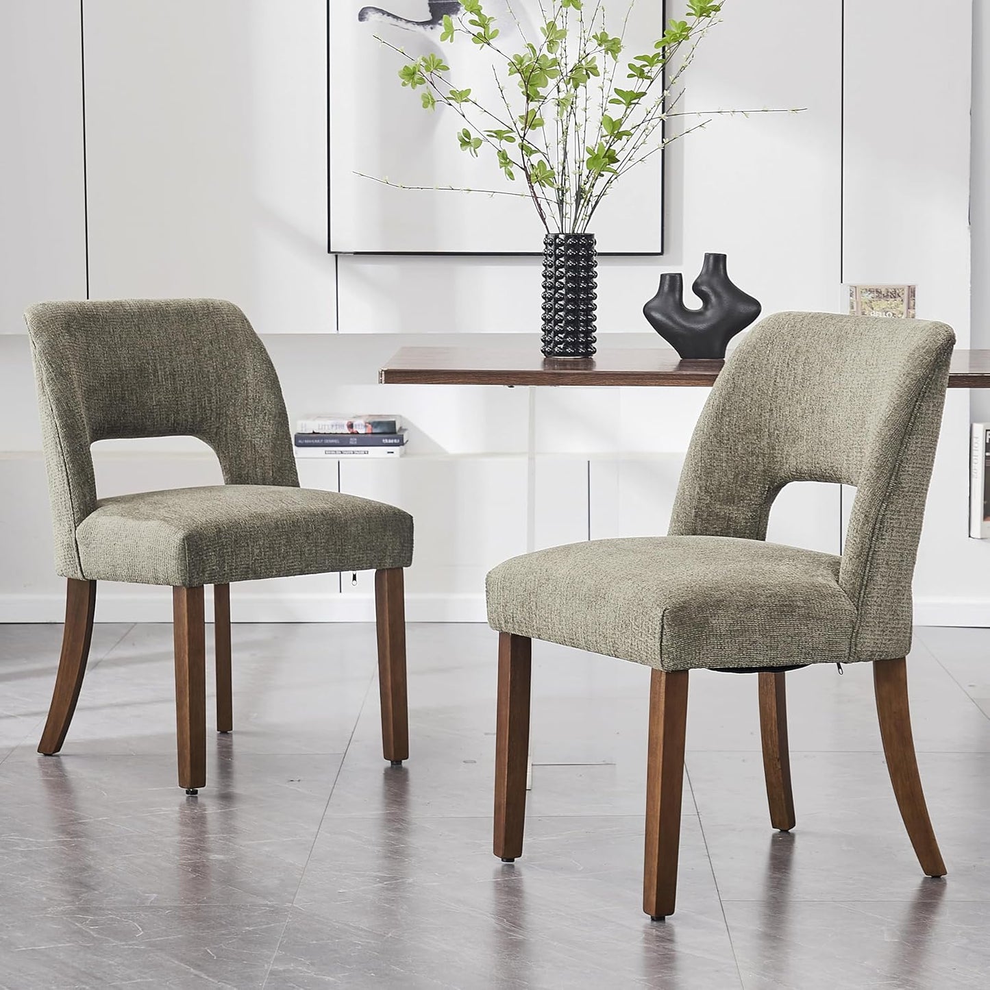 VKNOW Wooden Dining Chairs Set of 2 for Modern Dining Rooms