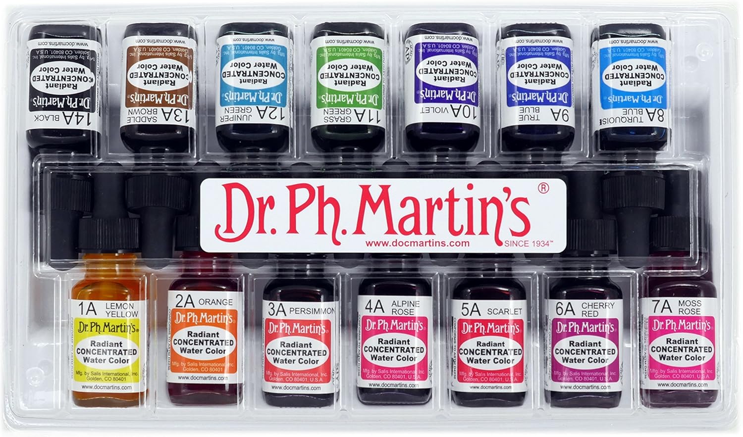 Dr. Ph. Martin's Radiant Concentrated Water Color Set of 14