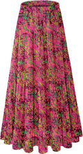 Women's Chiffon White Flowy Maxi Skirts Boho Fall Pleated A Line Shoes