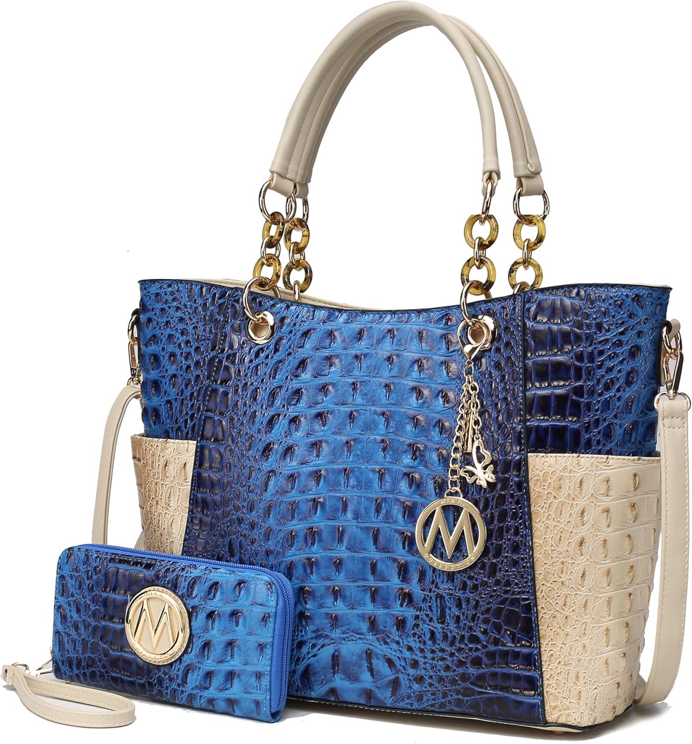 Merlina Faux Crocodile-Embossed Tote Bag for Women - Stylish Handbag
