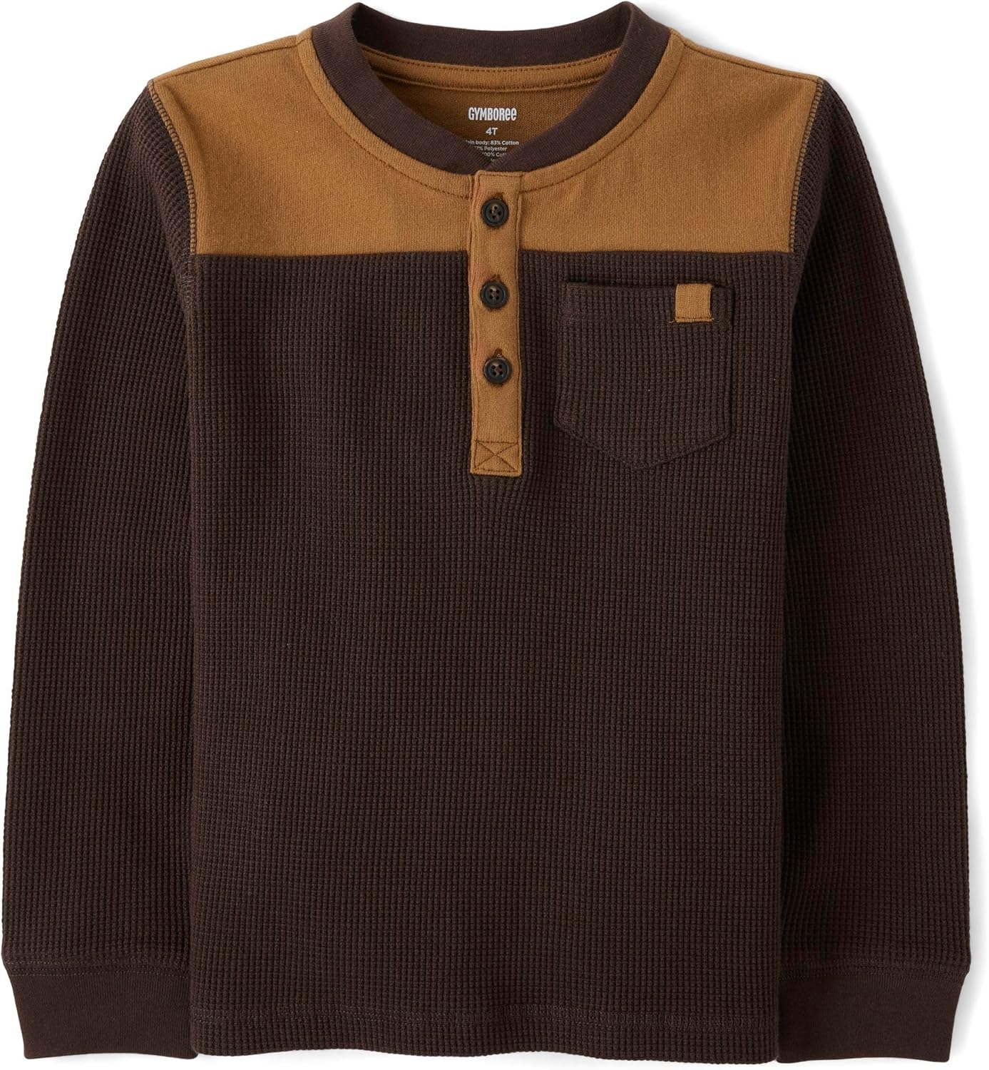 Gymboree Boys' Long Sleeve Henley Shirt for Toddlers and Kids