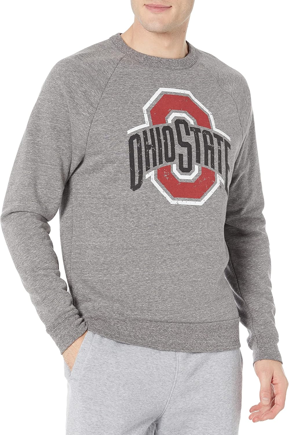 Ohio State Buckeyes Tri-blend Crewneck Sweatshirt for Fans