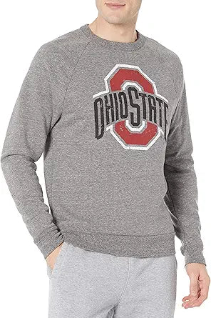 Ohio State Buckeyes Men's Tri-Blend Crewneck Sweatshirt