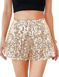 MANER Women's Sequin Shorts High Waisted Sparkly Party Shorts Clothing