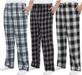 Men's Flannel Pajama Pants Plaid Lounge Sleep Bottoms - Warm Comfort