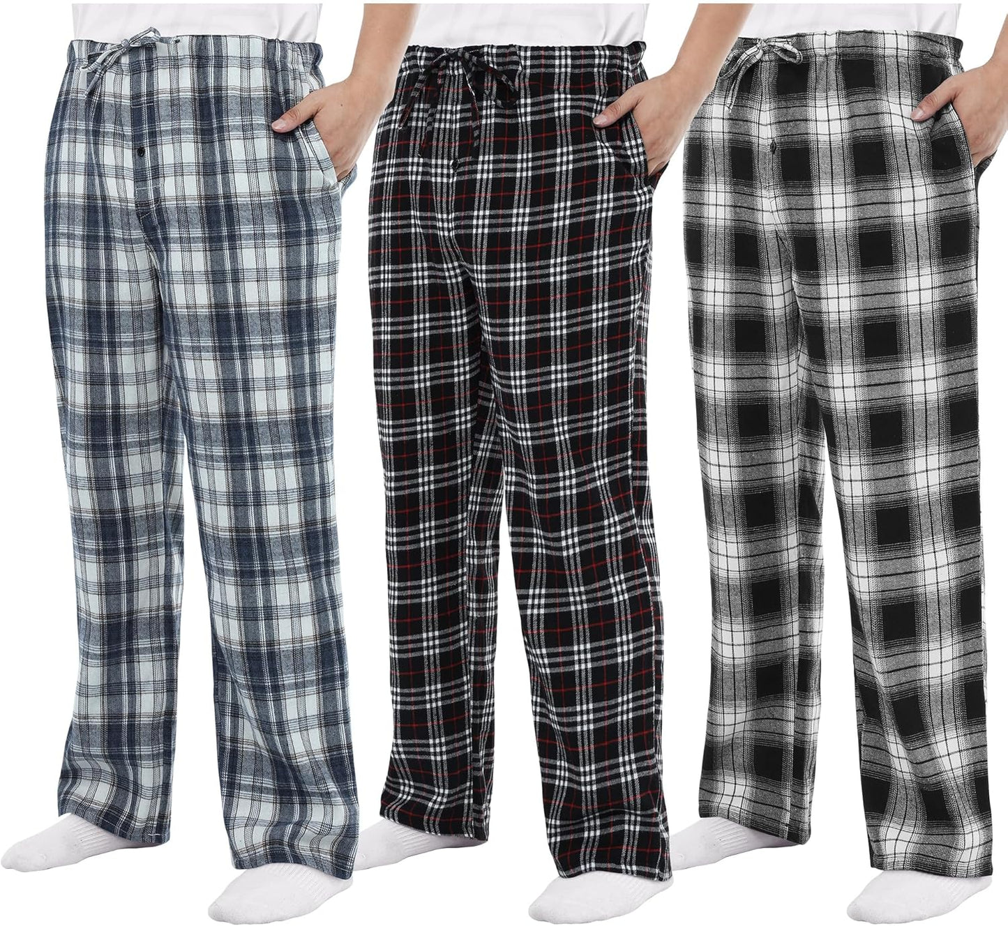 Motarto Men's Flannel Pajama Pants for Cozy Sleep & Lounge