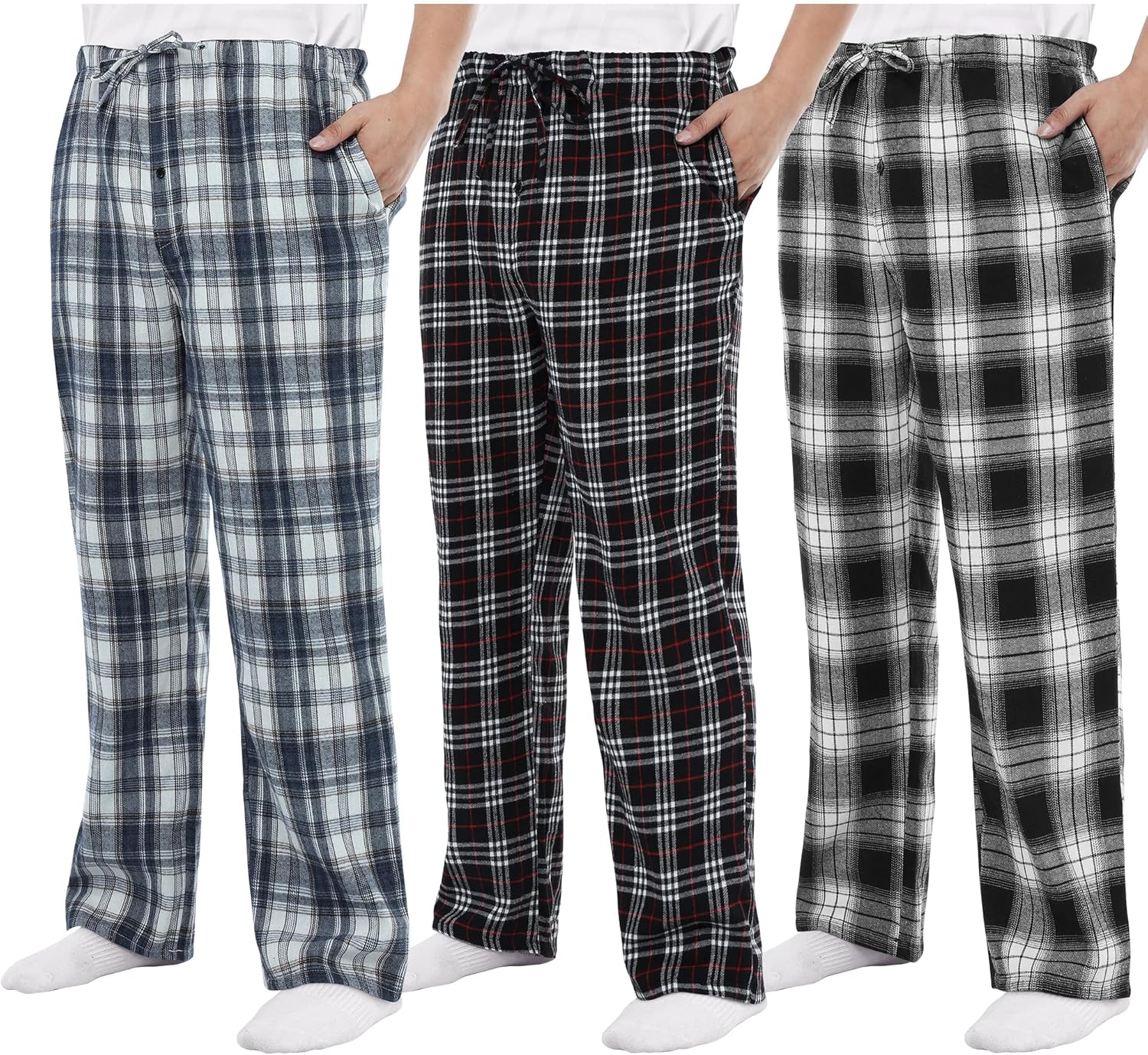 Motarto Men's Flannel Pajama Pants for Cozy Sleep & Lounge