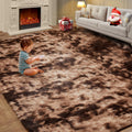 6x9 Area Rugs for Living Room Ultra Soft Shaggy Rug - Tie-Dyed Brown