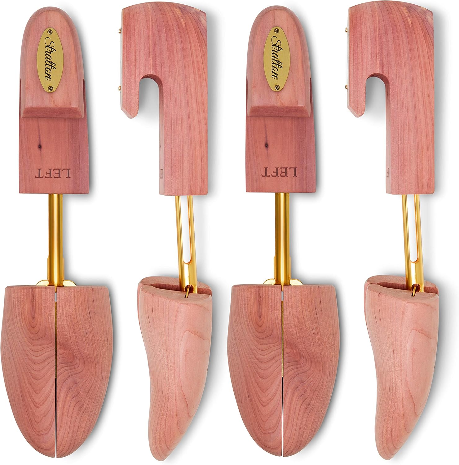 Stratton Adjustable Split Toe Cedar Shoe Tree 2-Pack for Men