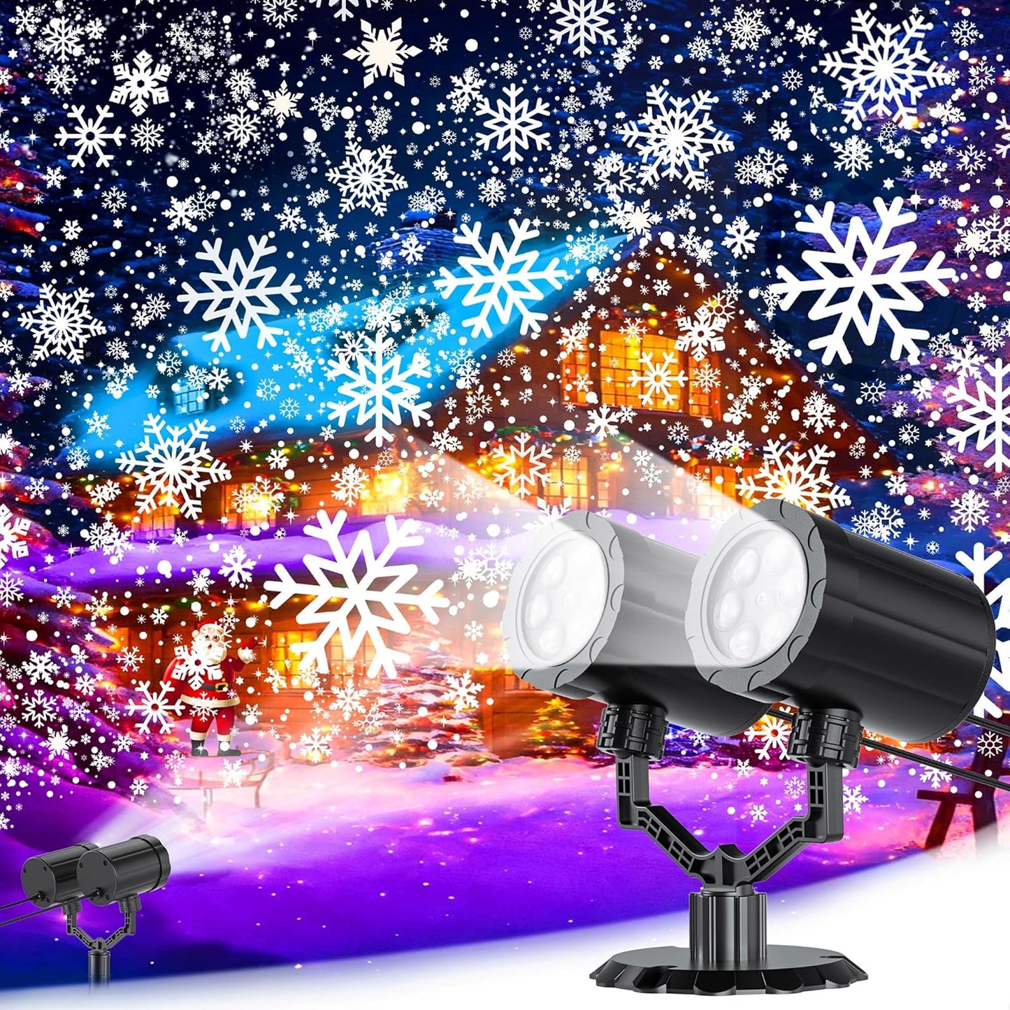 GUSODOR LED Snowflake Projector - Festive Outdoor Decor