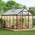 6x10 FT Greenhouse for Outdoors - Reinforced Aluminum Walk-in