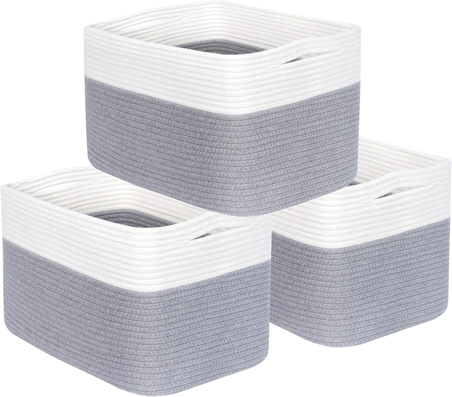 Stylish 3-Pack Storage Baskets for Home Organization Needs