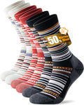 Merino Wool Hiking Crew Socks for Men Women - Thermal Warm Crew Sock