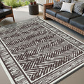 Outdoor Rug 8x10 ft Reversible Waterproof Patio Rug - Durable, Fade