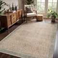 9x12 Area Rug Machine Washable Boho Rug for Living Room - Ultra-Thin