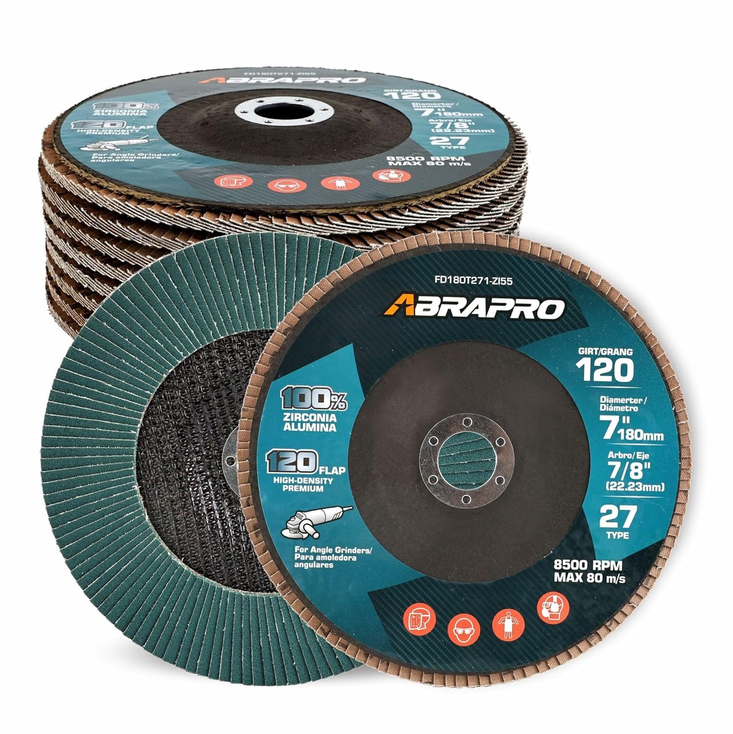 10 Pack 7 Inch Flap Discs for High Performance Grinding