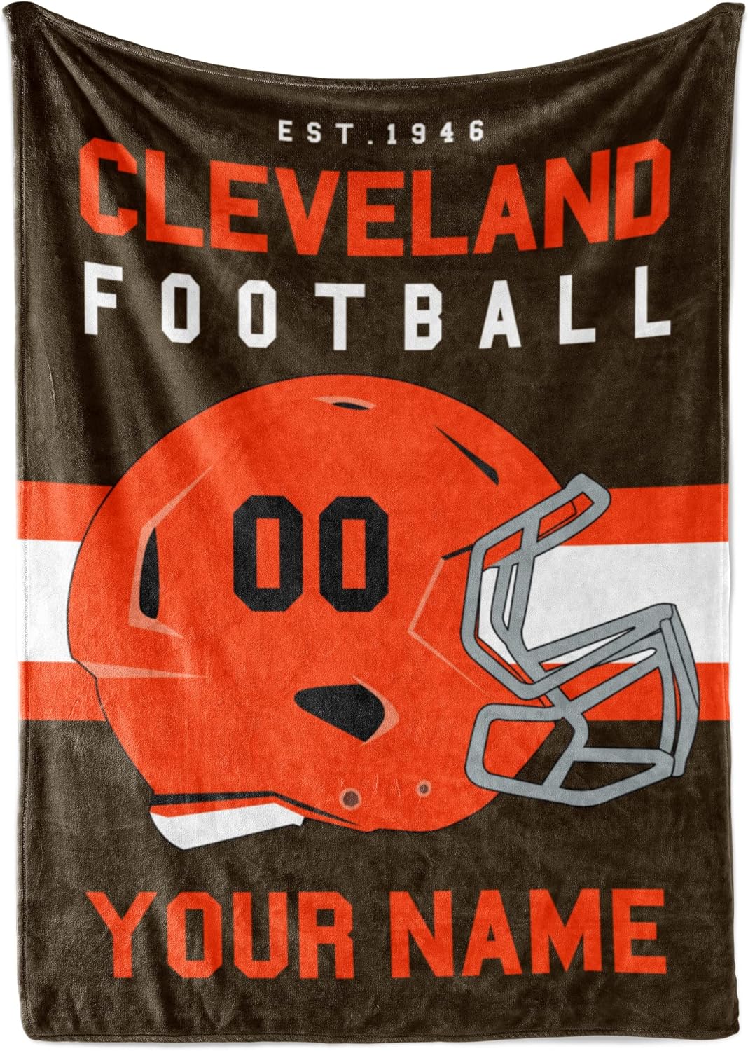 Personalized Throw Blanket for Football Fans - Custom Fleece