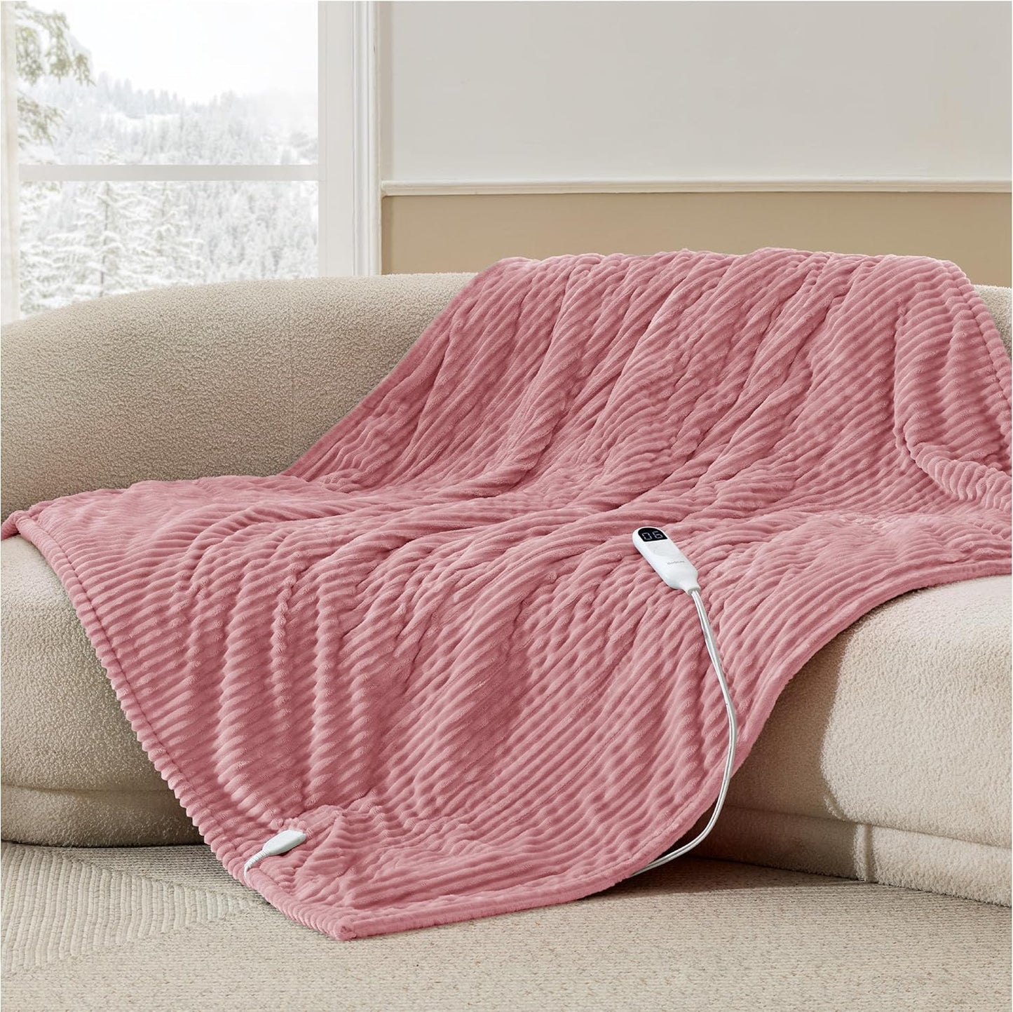 Bedsure GentleSoft Heated Blanket Electric Throw for Cozy Warmth