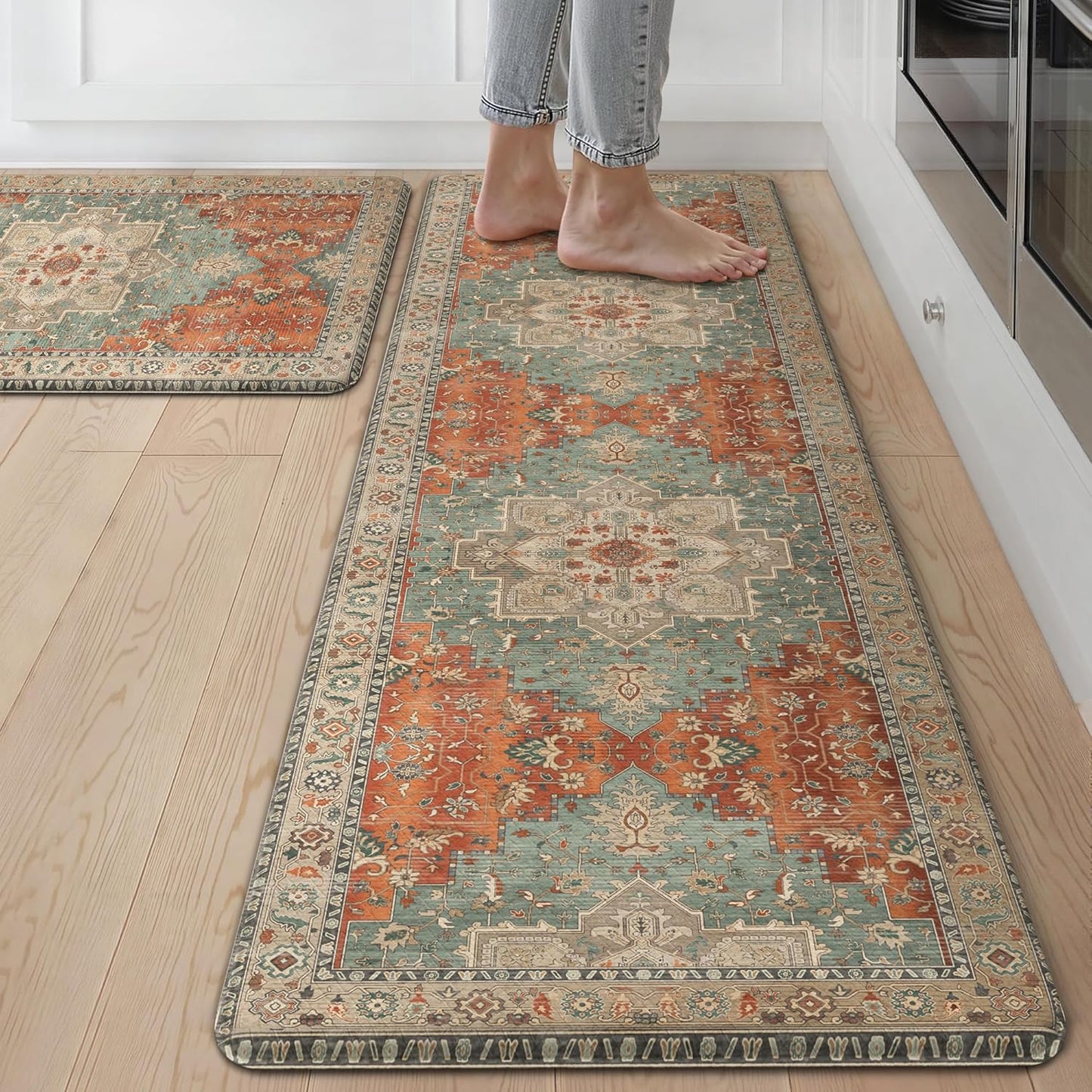 GENIMO Kitchen Mats for Floor - Stylish Anti Fatigue Comfort