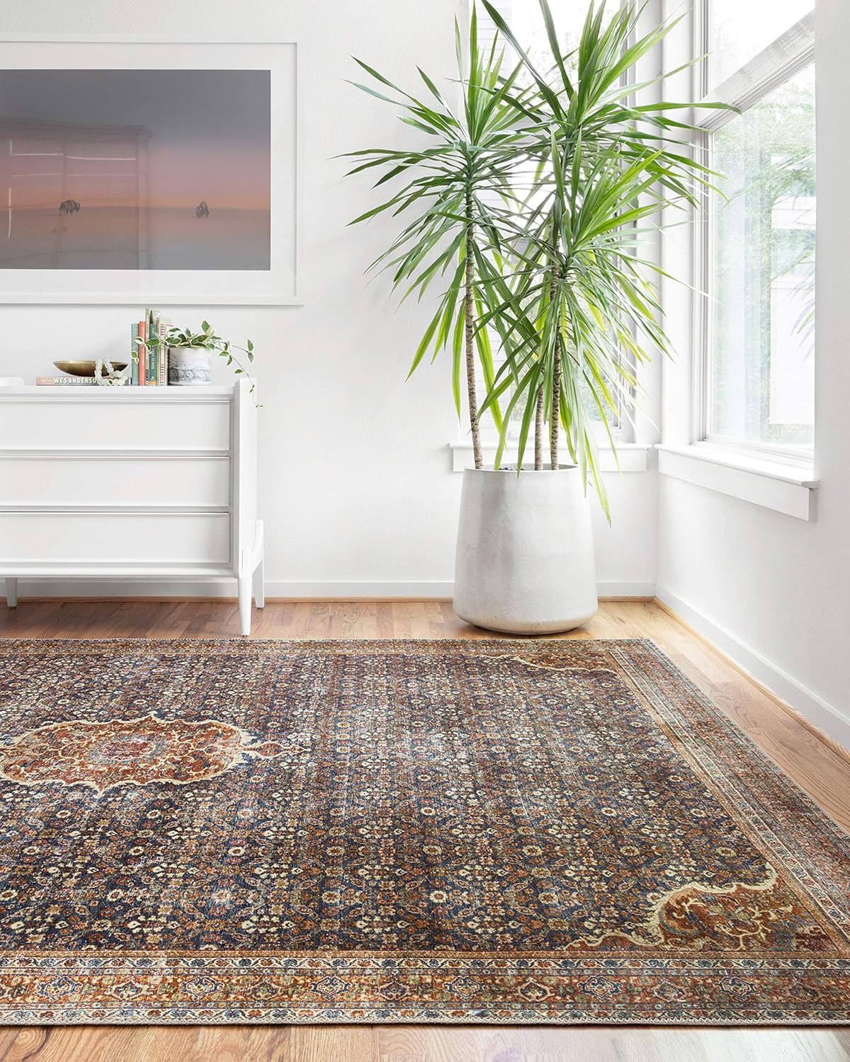 Loloi Layla Collection LAY-09 Cobalt Blue/Spice Area Rug