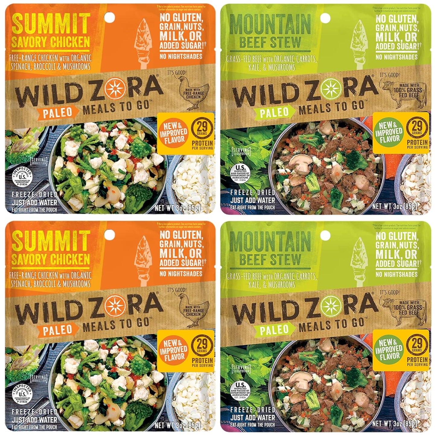 Wild Zora Paleo Freeze Dried Meals for Healthy Camping Food