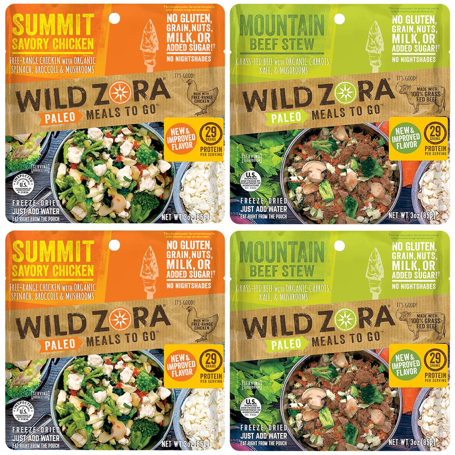 Wild Zora Paleo Freeze Dried Meals for Healthy Camping Food