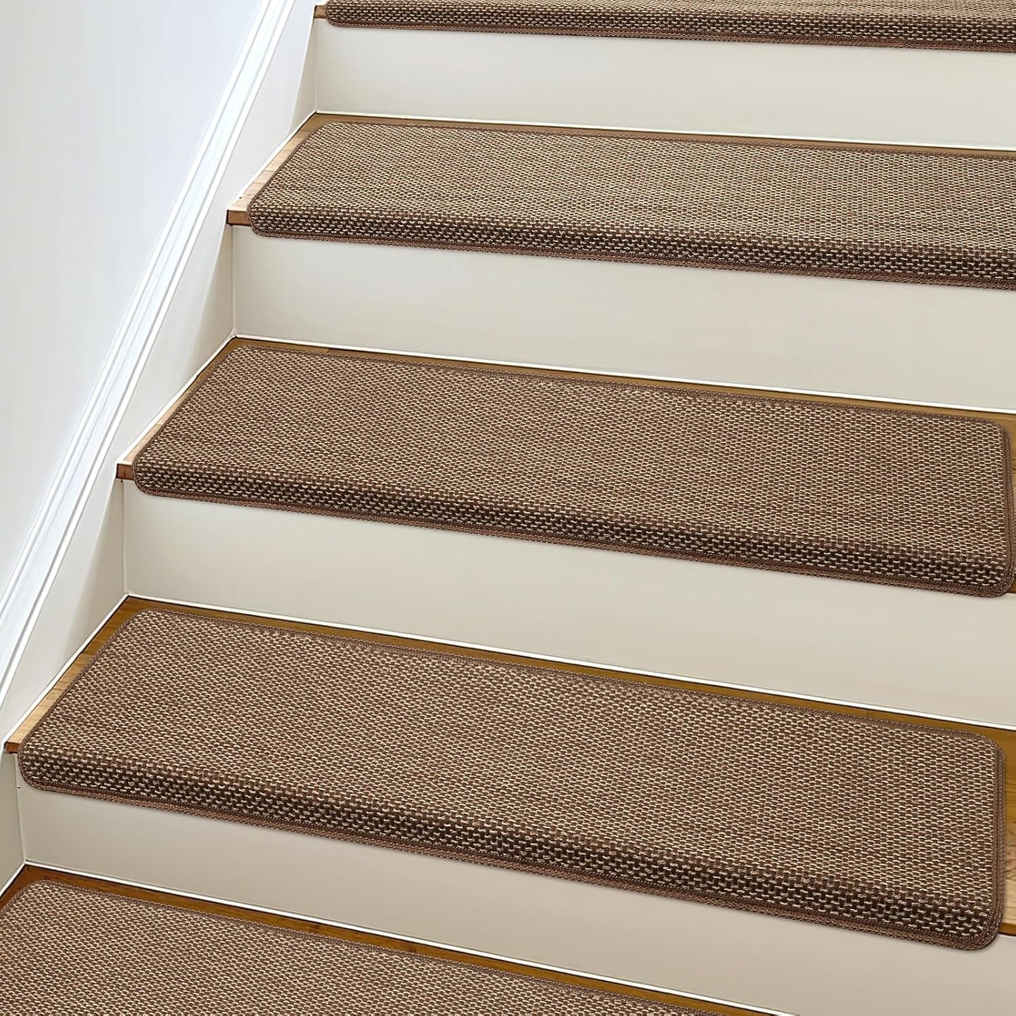 Bullnose Carpet Stair Treads Non Slip for Wooden Steps Indoor