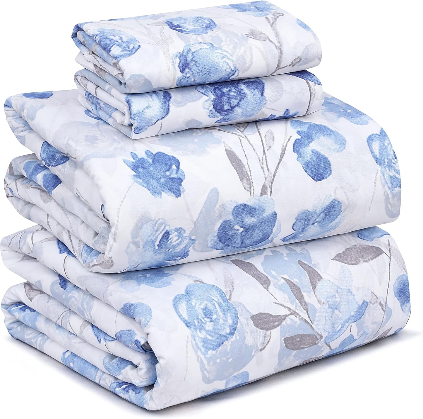 RUVANTI 100% Cotton Queen Size Sheets Set for Ultimate Comfort