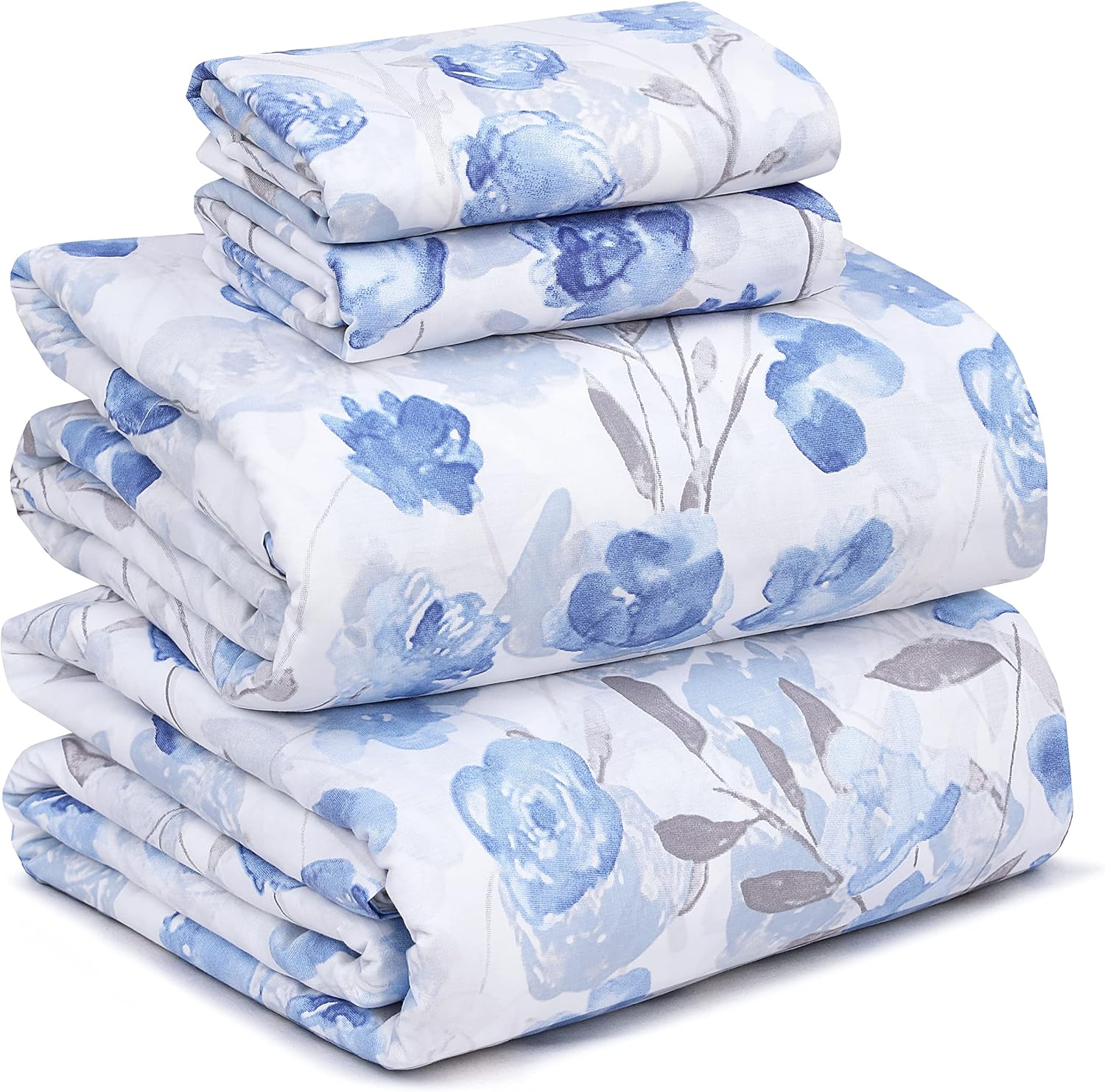 RUVANTI 100% Cotton Queen Size Sheets Set for Ultimate Comfort