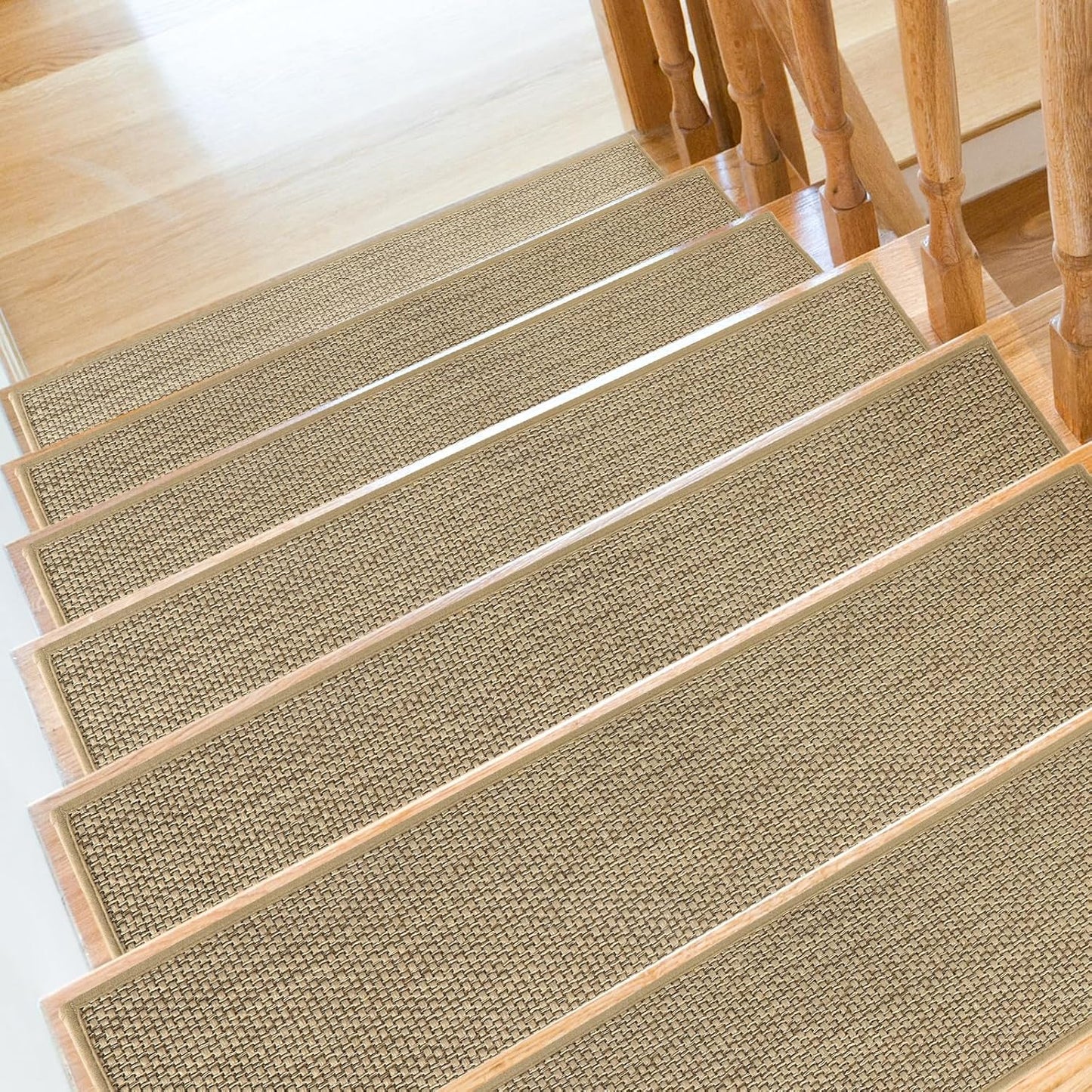 Non Slip Stair Treads for Wooden Steps - Extra Wide 8 Pack