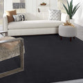 Nourison Home Essentials Indoor/Outdoor Black 8 x 11 Area Rug - Easy