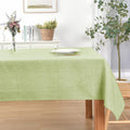 Rectangle Faux Linen Table Cloth 70 x 108 in - Sage Green Farmhouse