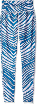 Zubaz Officially Licensed NFL Women's Zebra Print Leggings - Team