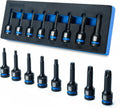 Impact Torx Bit Socket Set 8pcs T30-T70 - Heavy-Duty Star Sockets