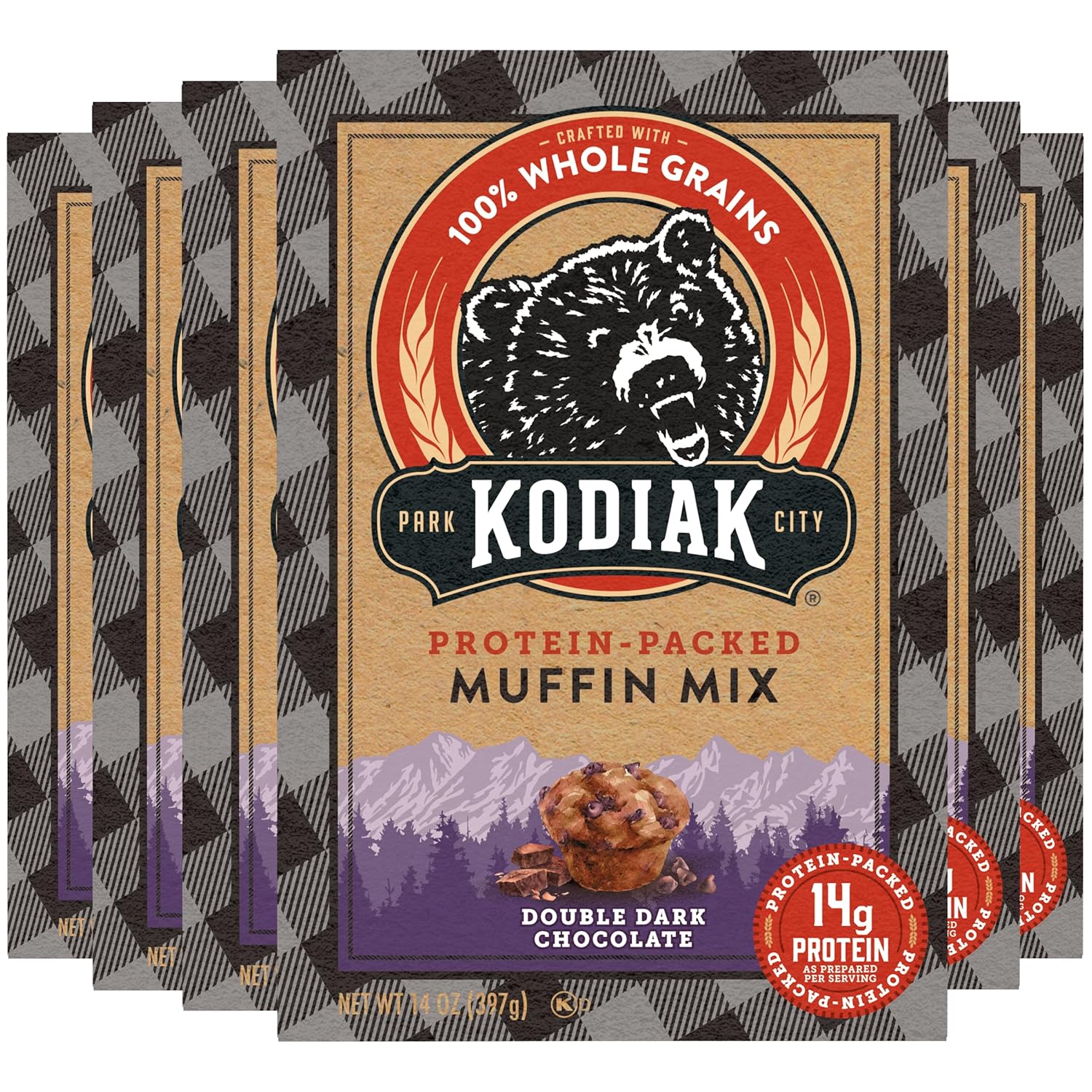 Kodiak Cakes Power Bake Muffin Mix, Double Dark Chocolate Delight