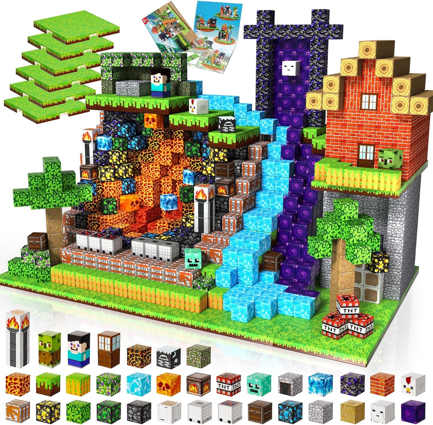 200PCS Magnetic Building Blocks for Kids Ages 3-12 Fun Learning