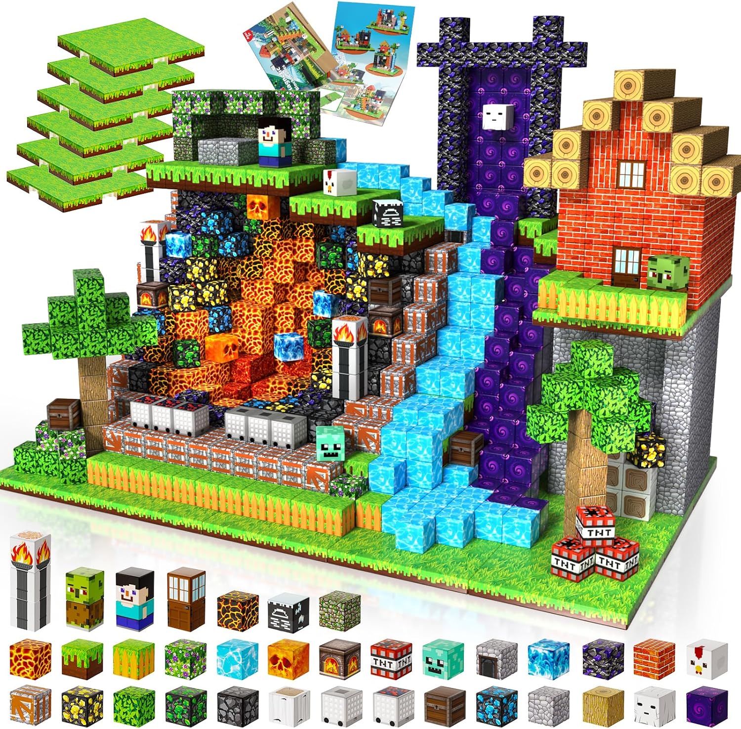 200PCS Magnetic Building Blocks for Kids Ages 3-12 Fun Learning