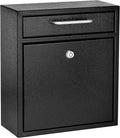 Wall Mount Mailbox with Lock and Keys - Secure Drop Box for Home